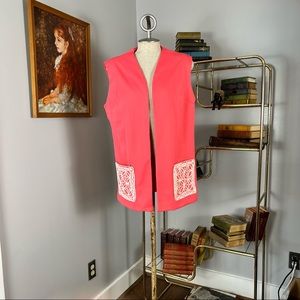 60s Hot Pink Custom Tailored Vest by Nardis of Dallas